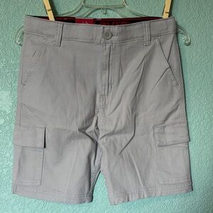 🆕 Levi's Light Gray Youth Utility Cargo Shorts, Size 14 - NWT